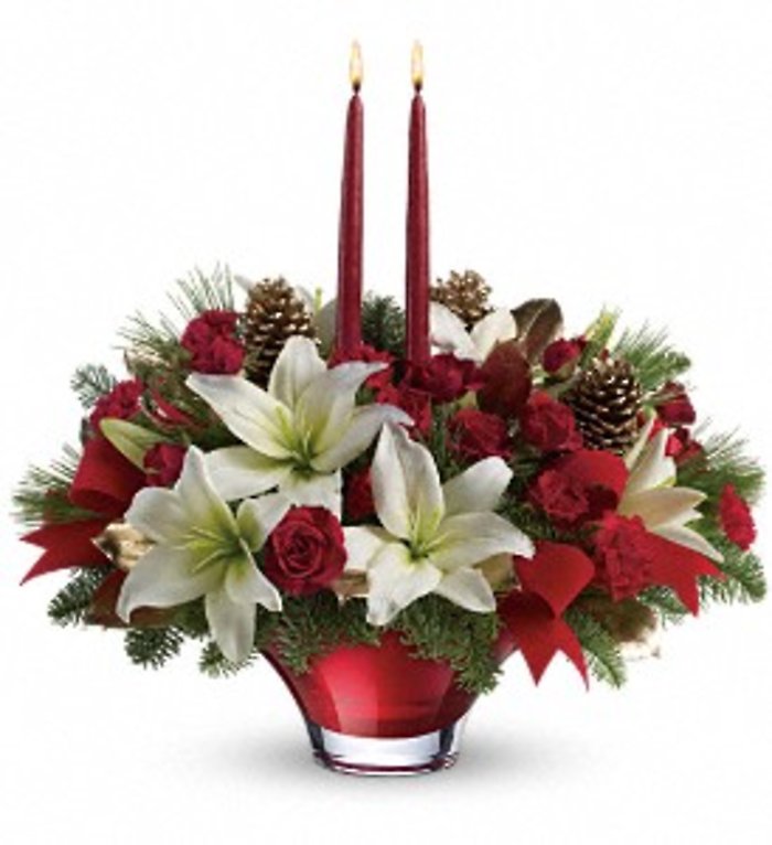 Crimson Glow Centerpiece