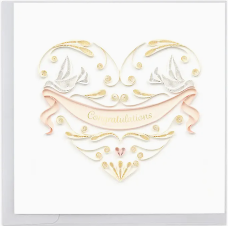 Quilling Card Wedding Doves