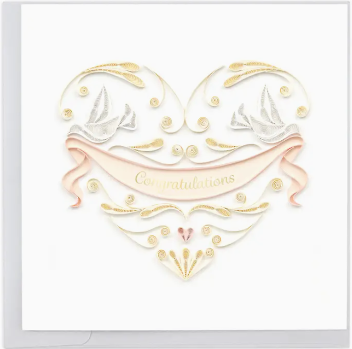 Quilling Card Wedding Doves
