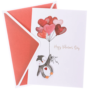 Penguin Valentine\'s Day Card