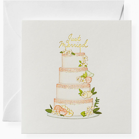 Just Married Cake Enclosure Card