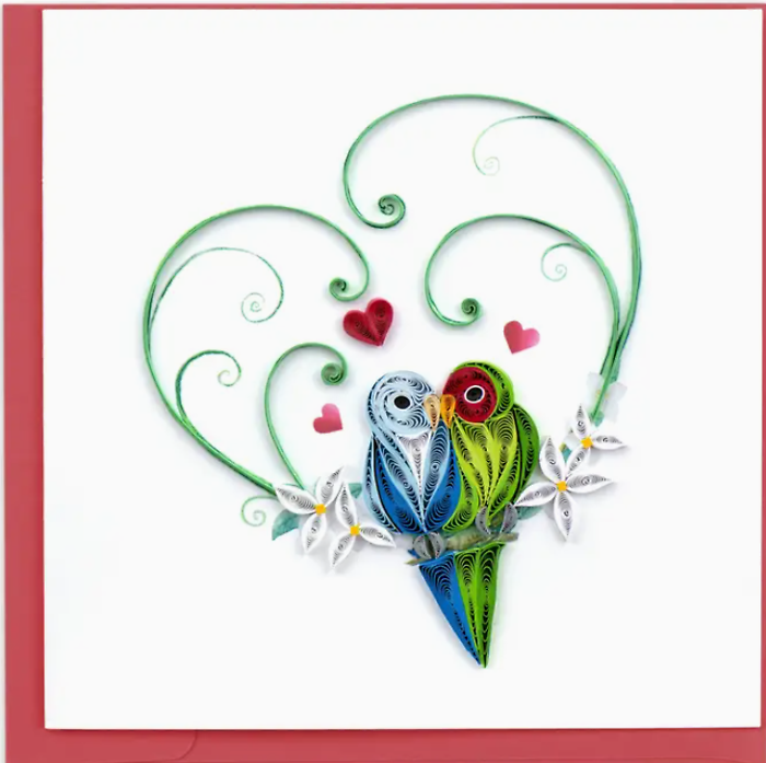 Quilling Cards Love Birds