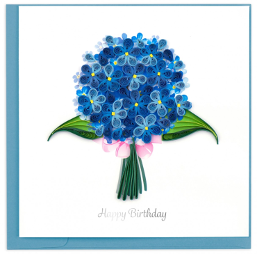 Quilled Hydrangea Birthday Card
