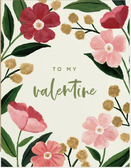 Poppies Valentine Card