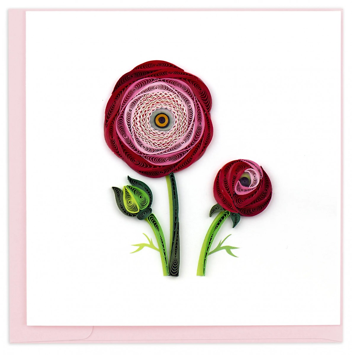 Quilled Ranunculus Card