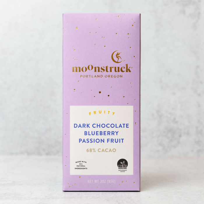 Dark Chocolate Blueberry Passionfruit Bar