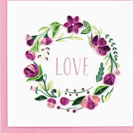 Quilling Card Love Wreath