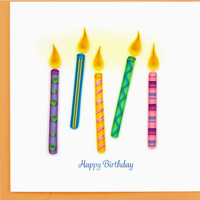 Quilling Card Birthday Candles