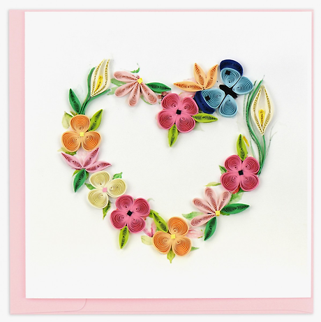 Quilled Floral Heart