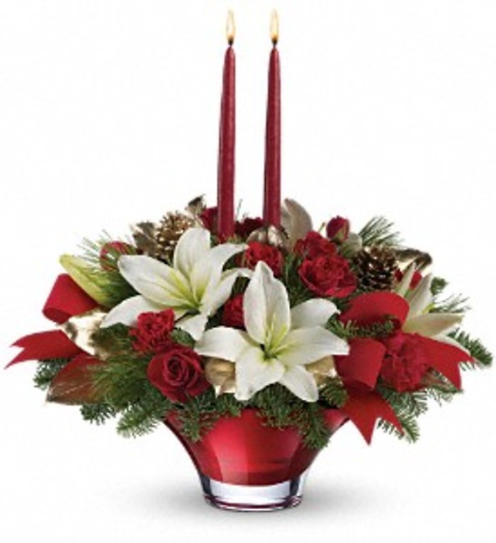 Crimson Glow Centerpiece