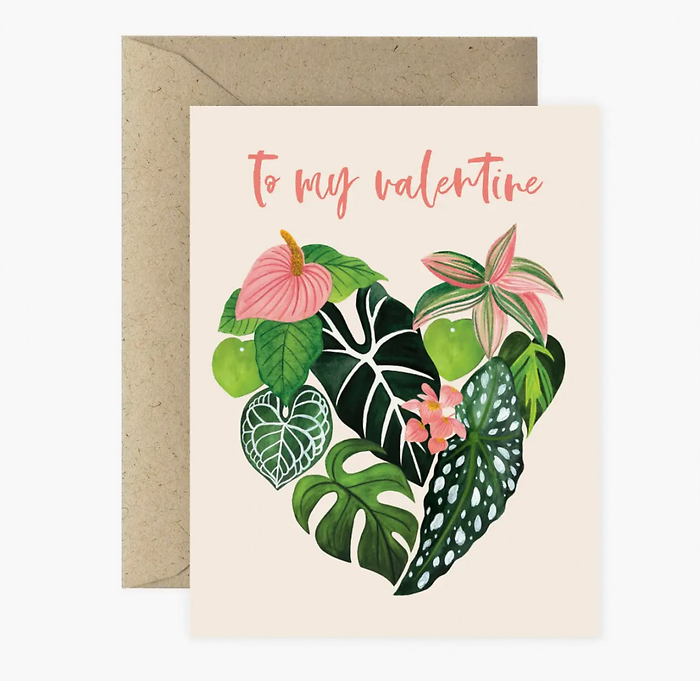 Tropical Heart Valentine Card