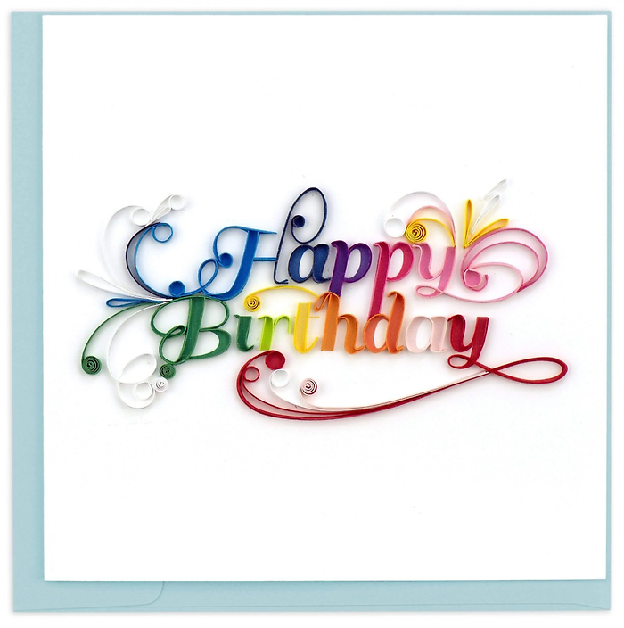 Quilled Happy Birthday Card